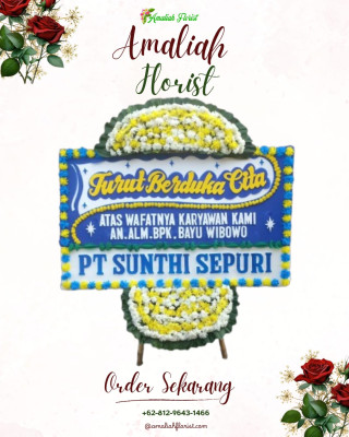 Papan Bunga Duka di Haurgeulis